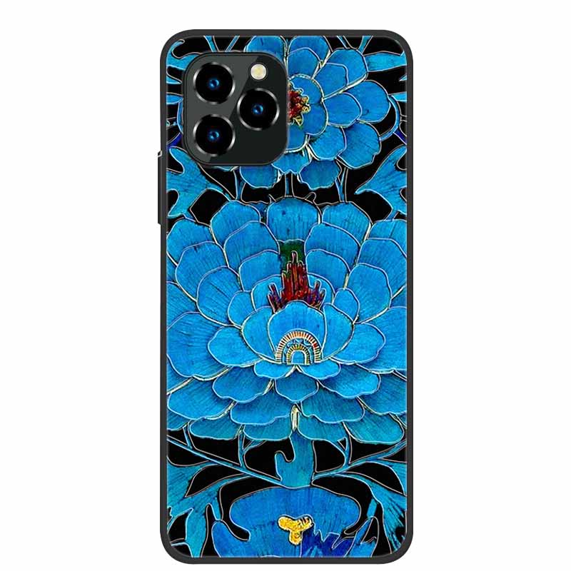 For Oukitel C21 Pro Case Luxury 3D Blossom Emboss Silicone Phone Case For C21pro Shockproof Coque Relief Flowers Funda Capa