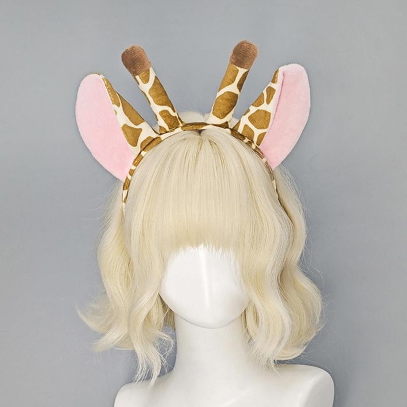 Realistic Giraffe Ears Hooves and Tail Plush Costume Set for Children Role Play Parties and School Event