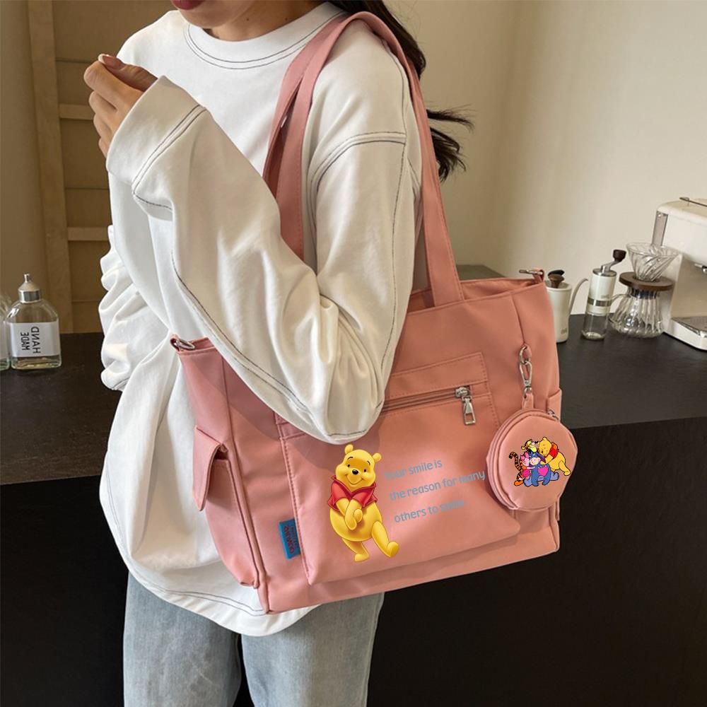 

Winnie Oxford Canvas Composite Shoulder Bag Versatile Lazy Style Crossbody Bag Large Capacity Commuter Tote Bag 32X26X11cm