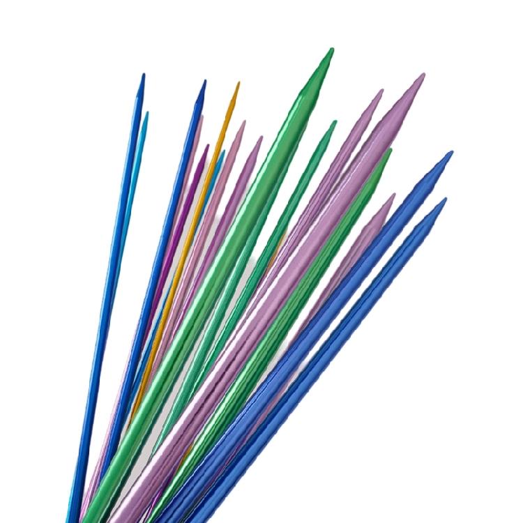 10 Paar Aluminium Stricknadeln zum Stricken Weben Pullover Mütze Socke Tasche, 35,0 cm lange Stricknadel, einspitzig