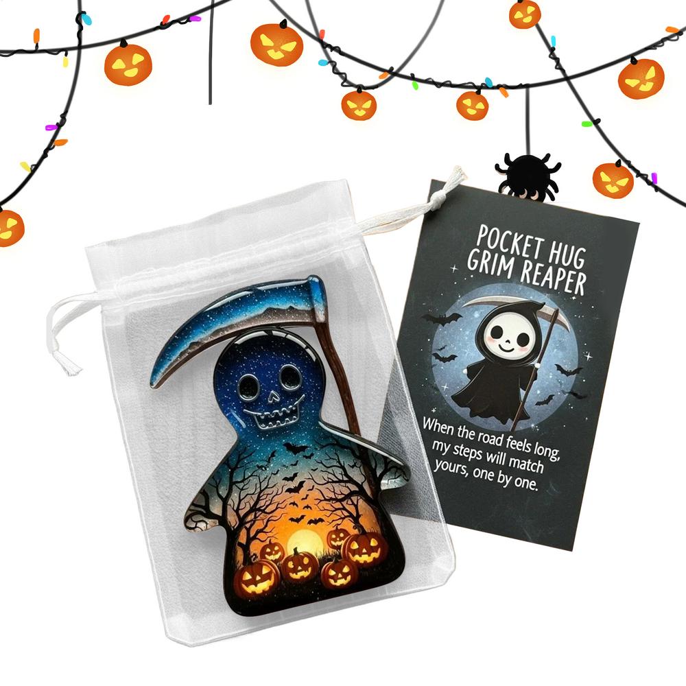 Pocket Ghost Card Pocket Encouragement Card Ghost Bat Crow Death God Inspirational Keepsake For Graduates Team Incentives Adults