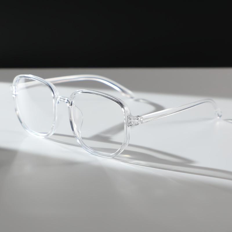 

1 пара модных очков с квадратной оправой и прозрачными линзами, подходящих для ежедневных поездок на работу и учебы в колледже