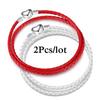 2Pcs/Lot Vintage Jewelry Leather Chain Bracelets Fit DIY Handmade Beads Charms Bracelet Couples Pulsera Jewelry For Women Men