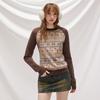 UNIFREE Women's Retro Patchwork Knit Sweater