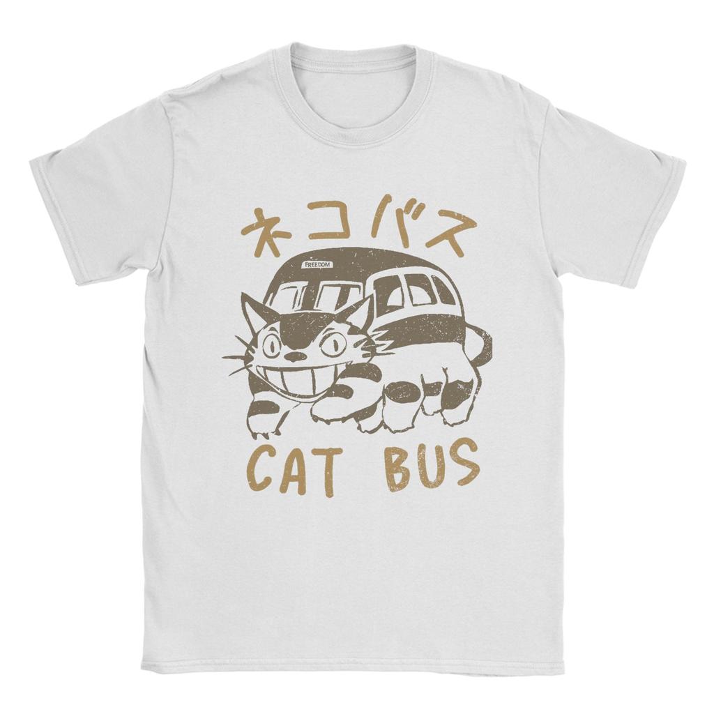 Unisexs TShirt Spirit Cat Bus Anime Vintage 100 Cotton Tees Short Sleeve  T Shirts Round Neck Clothing Graphic Printed