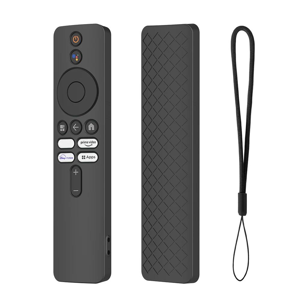 

Remote Control Case Silicone Remote Control Cover Protector with Lanyard Anti-Slip Accessories for Xiaomi 4K TV MiBoX 2nd Gen чёрный