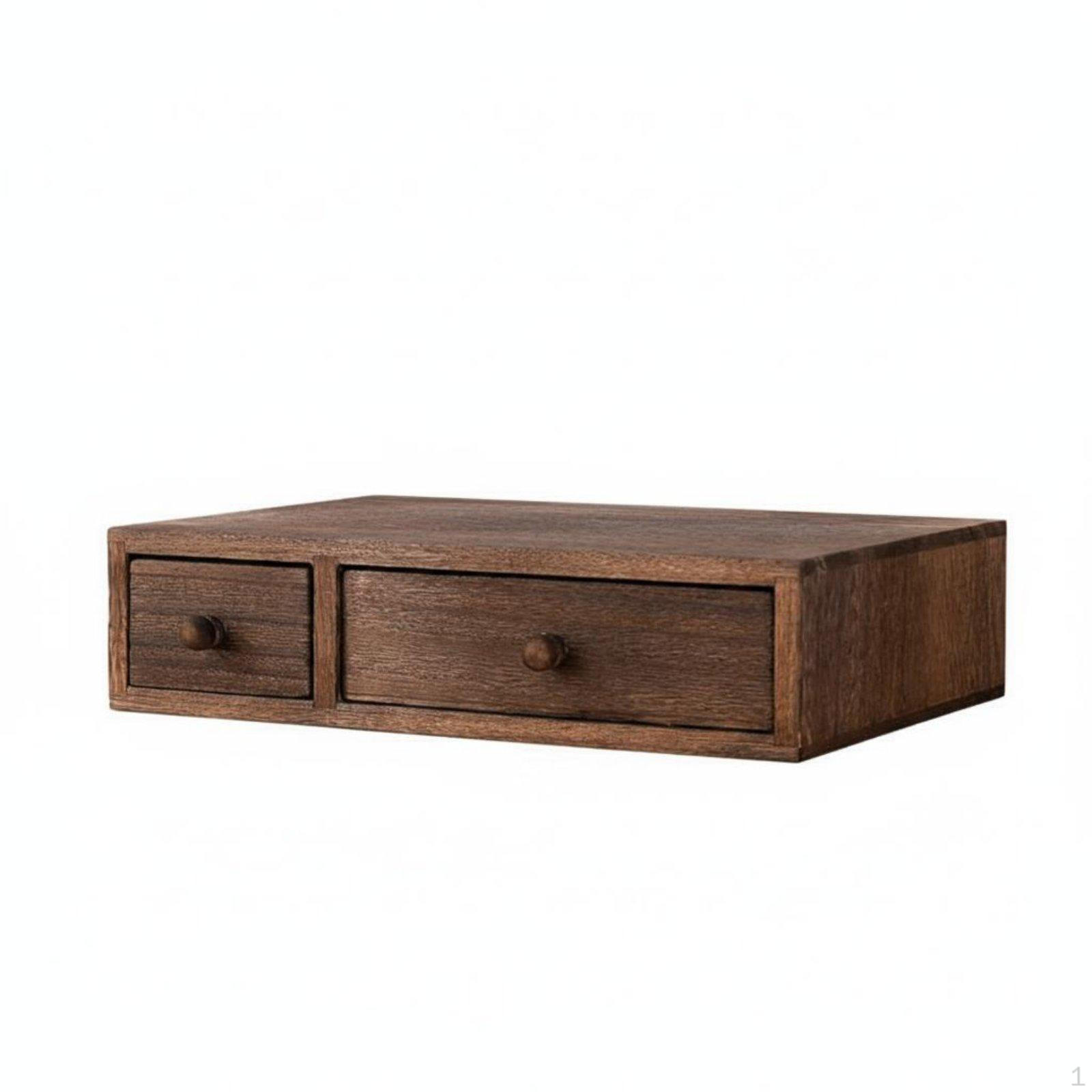 Wooden Desktop Organizer Compact Mini Drawer Cabinet Clutter Organization MultiDrawer Holder