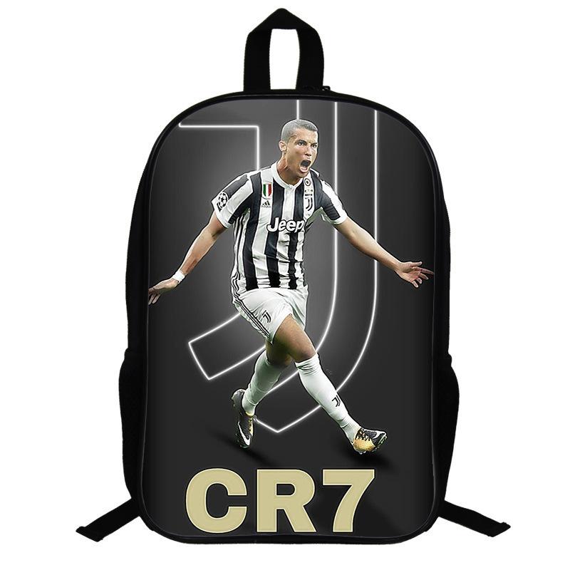Zaino a Tema Ronaldo per Fan di Calcio Zaino per Studenti Scolastici Zaino per Bambini da 17 Pollici