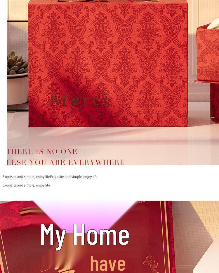 Freudiges Hochzeitsgastgeschenk-Set: Elegante Handtaschen-Geschenkbox für Brautjungfern und weibliche Gäste