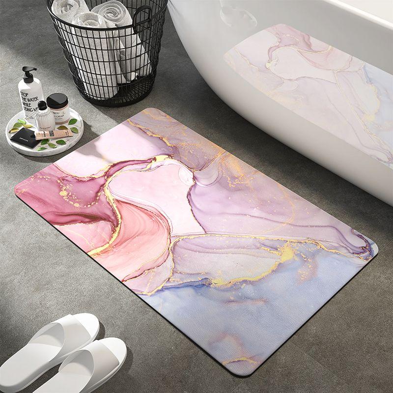 Bathroom Non-Slip Mat Soft Diatom Mud Absorbent Floor Mat Door Mat Carpet Bathroom Toilet Household Quick-Drying Floor Mat