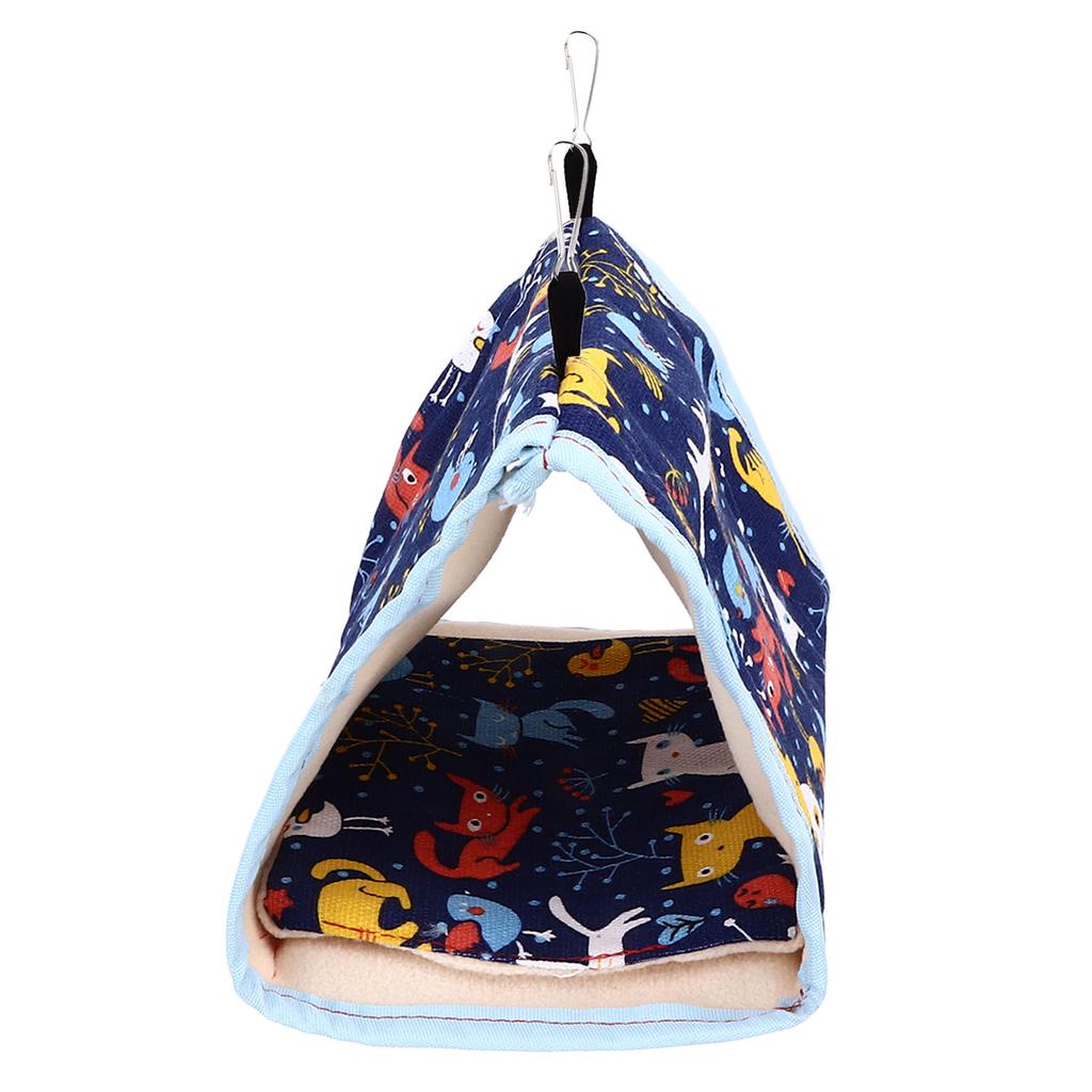 Warm Bird Nest Soft Thickened Foldable Bird Hanging Bed Toy with Hook for Parrots Parakeets