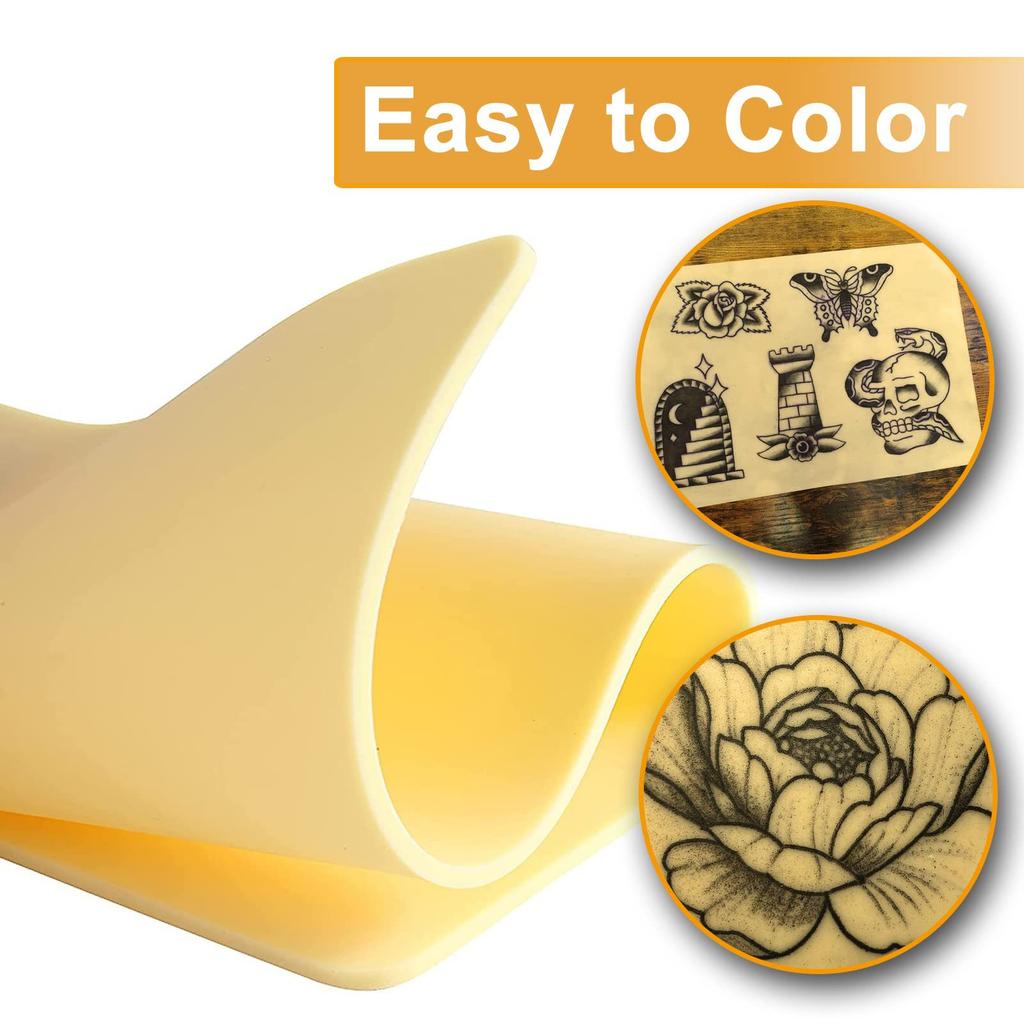 A 133.2cm Inch 3MM Tattoo Large Skin Silicone Material Tattoo Practice Skin Tattoo Auxiliary Practice Tool 19*29CM