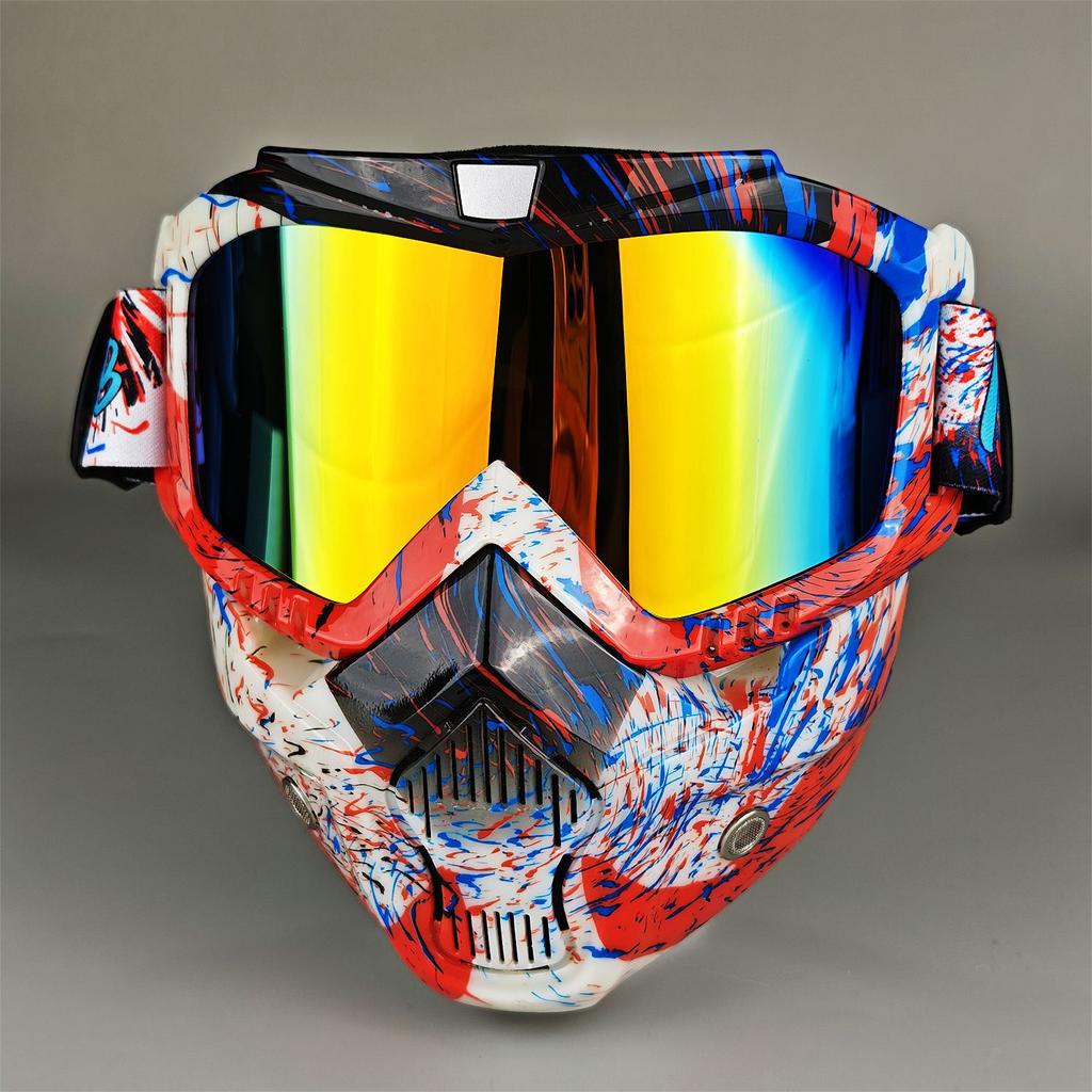 Brille Maske Radfahren Skimaske Blendschutz Anti-UV Outdoor-Brille Winddicht Multifunktion