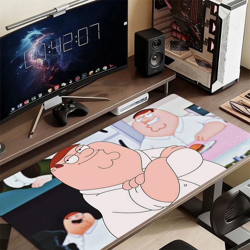 Peter Griffin Mouse Pad, Large Gaming Desk Mat, Non-slip XXL Mousepad for Laptop & Tablet, Mini PC Playmat with Stitched Edges