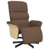 VidaXL Fauteuil inclinable avec repose-pieds marron tissu 356604