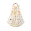 Mengtejiao Girls' Floral Sleeveless Summer Dress