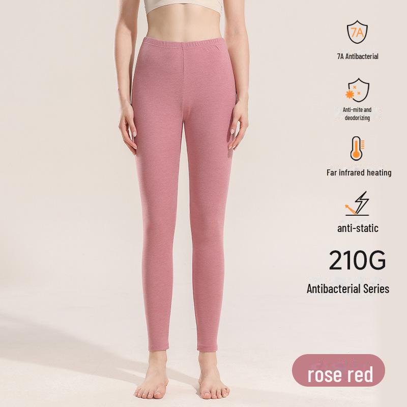 7A Antibacterial Thin Infrared Heating Trousers - Unisex High Waist Warm Threaded Pants for Spring and Autumn
