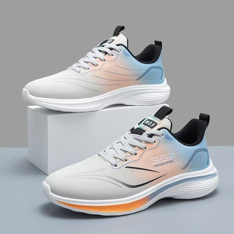 Autumn new sports shoes men s shoes lightweight running shoes men s non-slip leather surface waterproof soft sole mesh casual shoes men s shoes 39