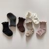 Korean Newborn Baby Socks Spring Autumn Infant Casual Sock Simple Solid Color Comfortable Cotton Kids Princess Socks