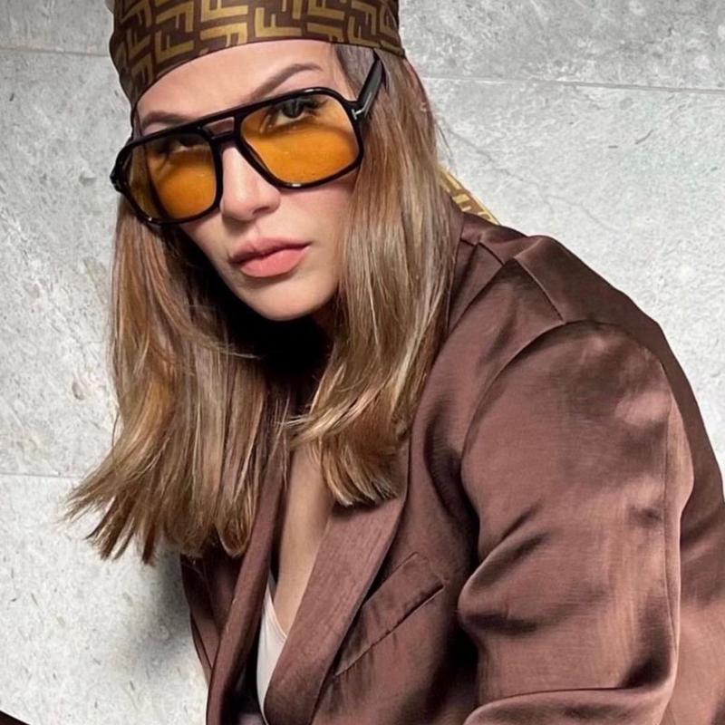 Premium 9pcs/4pcs Double Bridge Sun Glasses Oversize Candy Color Goggles Ladies Classic Fashion Oval Pilot Sunglasses UV400 Oculos De Sol