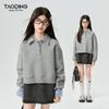 Mädchen POLO-Kragen Langarm Sweatshirt