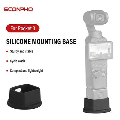 soonpho Pocket 3 Silicone Non-Slip Desktop Mount for DJI Osmo Pocket 3 With Portable Charging Opening Base OSMO Pocket 3 Accessories