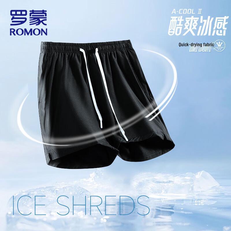 

Romon Men s Ice Silk Quick-Dry Athletic Shorts L
