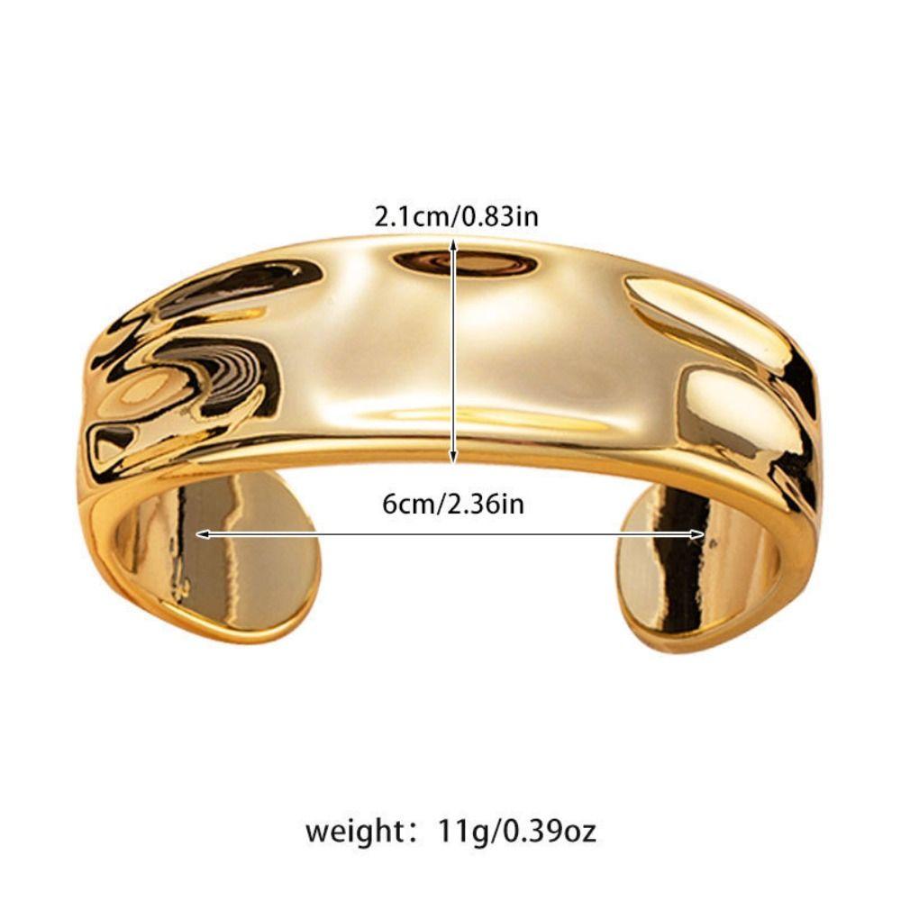 Gold Silver Color Open Cuff Bracelets Punk Metal Bracelets New Geometric Bangles Gifts