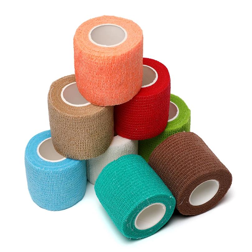 Colorful Athletic Wrap Tape Self Adhesive Elastic Bandage Elastoplast Sports Protector Knee Finger Ankle Palm Shoulder