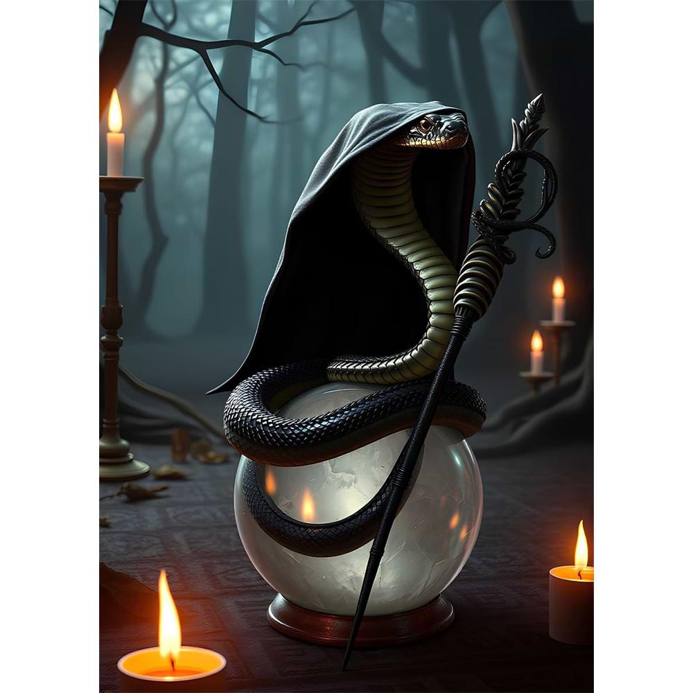 Fantasy Forest Castle Dark Academy Magic Witch Canvas Diamond Painting Wall Art Picture Living Room Home Decor