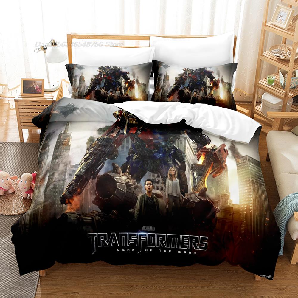 Transformers Bedding Set Single Twin Full Queen King Size Bed Set Aldult Kid Bedroom Duvetcover Sets 3D Print 2022 bed sheet set