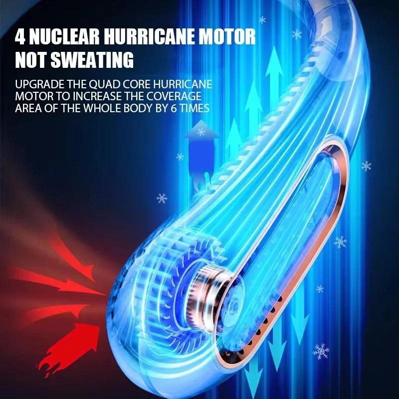 Hanging Neck Fan USB Portable Small Bladeless Lazy Person Hanging Neck Charging Silent Cooling Air Conditioning Outdoor
