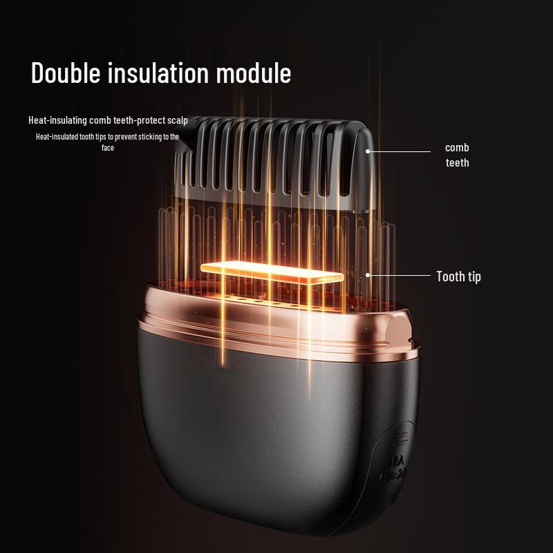 Wireless Mini Straightening & Curl Comb - No Damage, Negative Ion