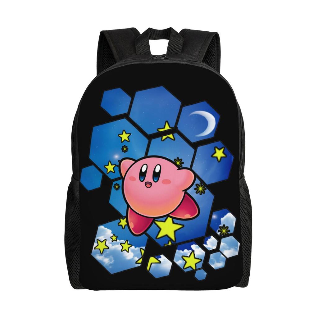K-Kirbys Laptop-Rucksack Damen Herren Mode Buchtasche für College Schule Studenten Cartoon Tasche