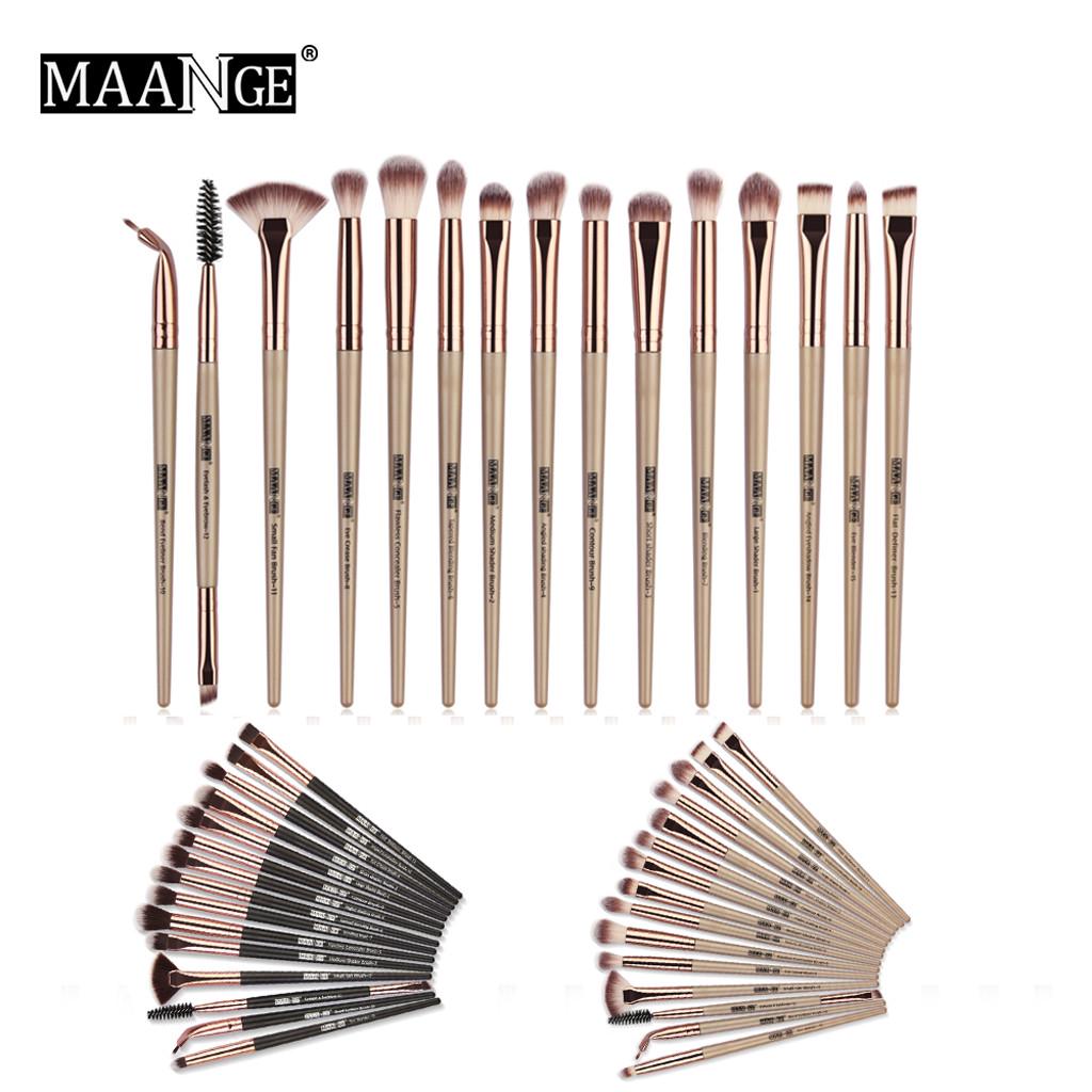 Buy 15Pcs Wooden Cosmetic Eyebrow Eyeshadow Foundation Brush Makeup