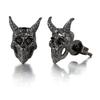 Demon Satan Ram Skull Stud Earrings for Men Women Nordic Retro Gothic Punk Skeleton Retro Viking Earrings Jewelry Gifts OHE186