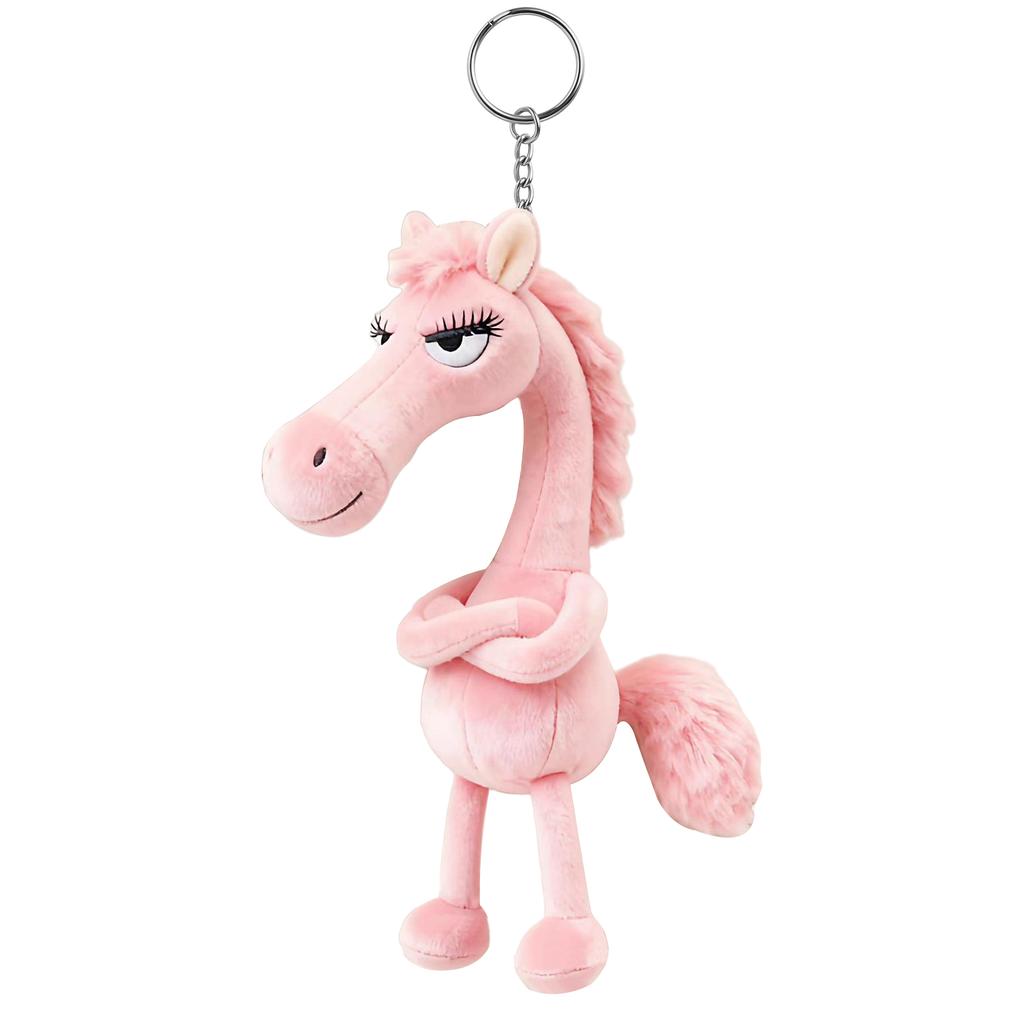 2026 Year of Horse Plush Keychain Lucky Mascot Lovely Arrogance Pony Pendant New Year Party Gift for Purse Backpack Bag Key Ring