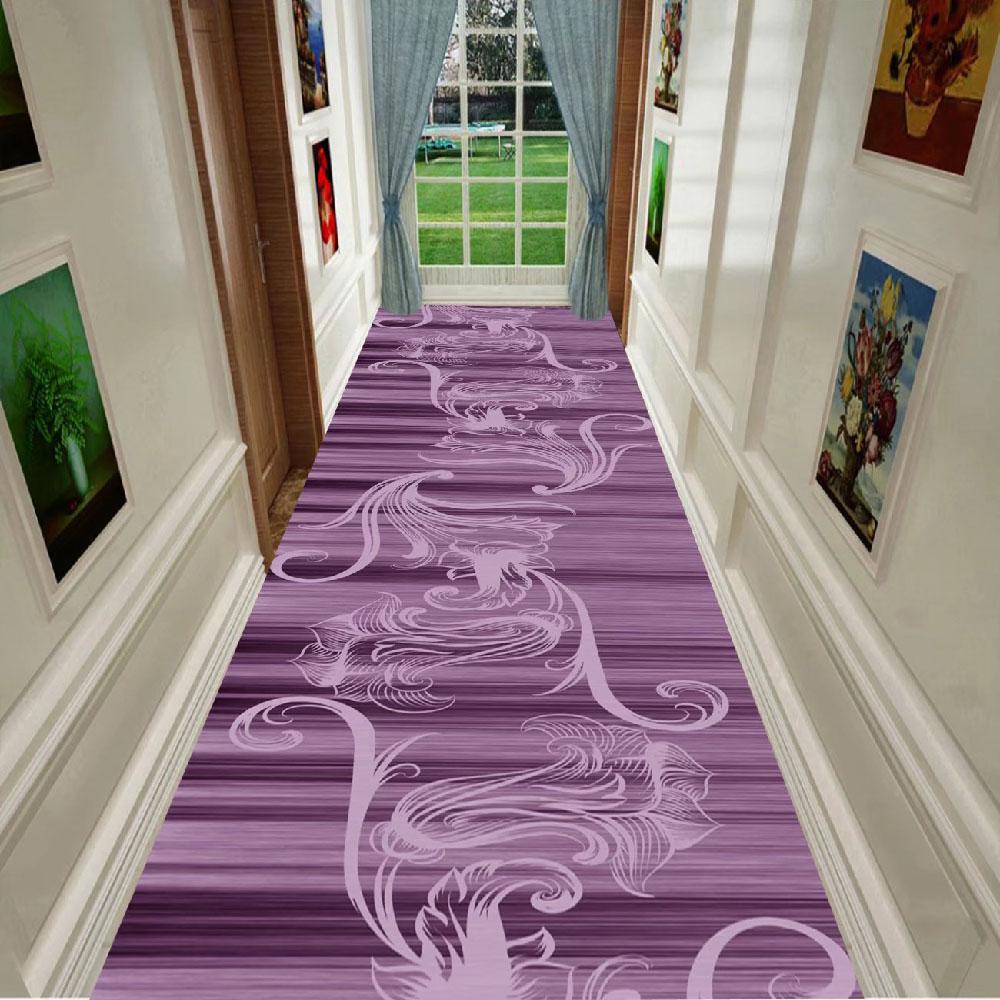 Nordischer geometrischer langer Flurteppich, leichter Luxus, Läuferteppich für Zuhause und Hotel, kann individuell angepasst werden, Treppenmatte für die Villa, rutschfester Flurteppich