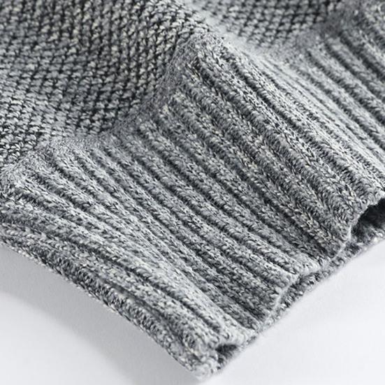 V-hals Lommer Genserjakke Høst Vinter Fleecefôr Ensfarget Cardigan Genser Yttertøy