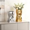 Creative Pleated Bag Ceramic Vase Flower Pots Table Decoration Flowers Arrangement Floral Vase Modern Home Decor Accessories