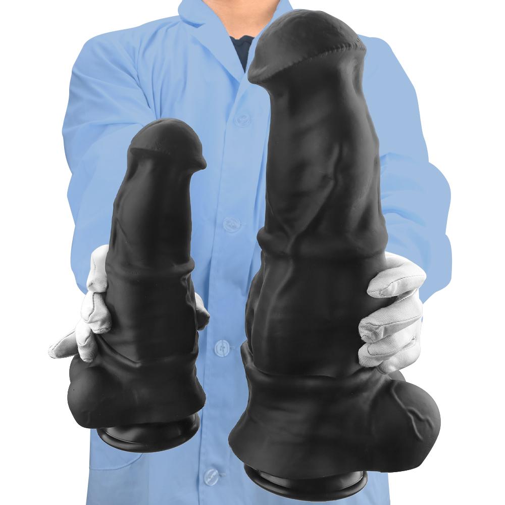 Black Silicone Long Anal Plug Dildo Sex Toy Masturbator for Men and Women  Strap on Penis Realistic Dick Buy cheaply on Joom