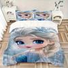 3pcs Elsa Frozen Snowflake Bedding Set, Including 1 Quilt Cover and 2 Pillow Shams, Without Filling, Soft and Comfortable Home Bedroom Fabric, Fa