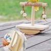 MultiPurpose Bird Activity Perch Toy Wood Rocking Stand Toy For Climbing Chewing And Engagement Play Parrots Exercie Toy