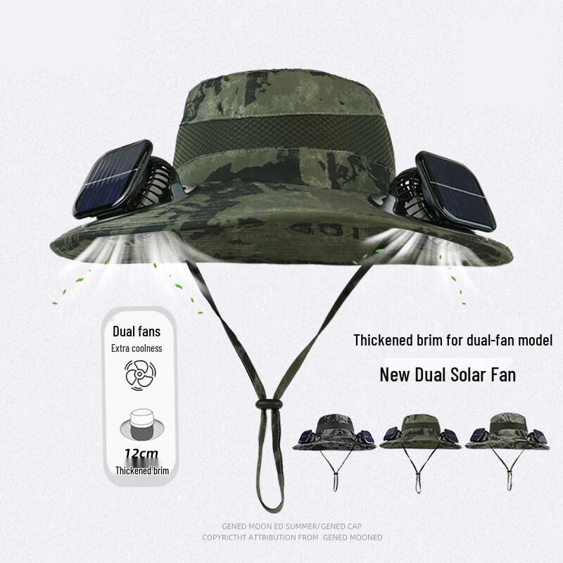 Junbie Outdoor Solar Fan Fisherman Hat