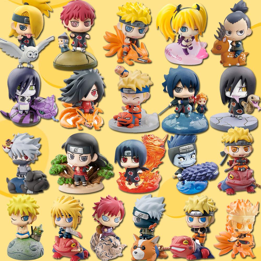 Naruto Shippuden Anime figure Model Sasuke kakashi Gaara Action Figurine PVC Statue Collectible Toy Doll children gifts