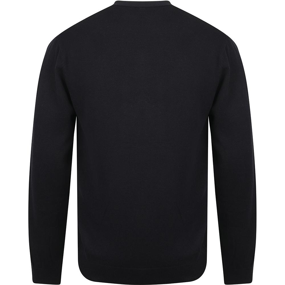 Henbury Pánský kardigan s knoflíkem do V z jemného úpletu