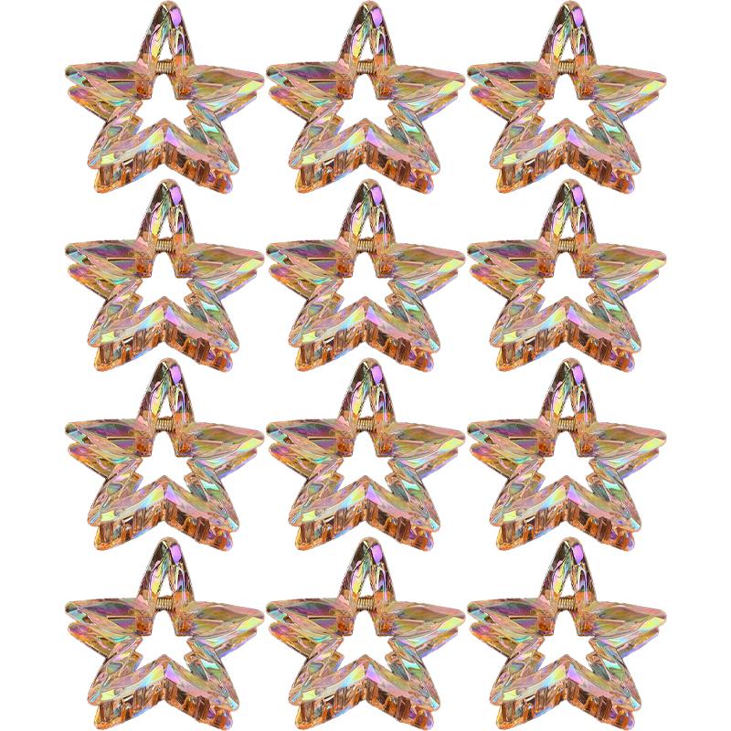 Laser Cutout Star Hair Clips Girl Ponytail Claw Shark Clip Back of Head Hair Accessories