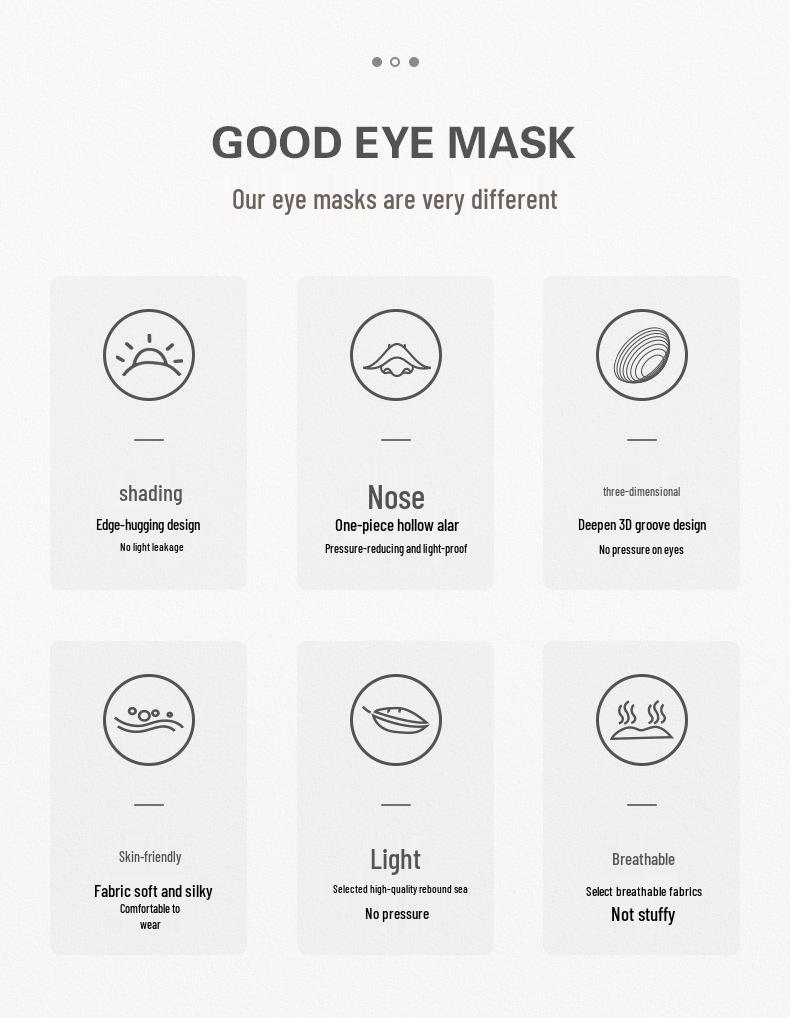 Adjustable 3D Eye Mask for Deep Sleep - Light-Blocking & Pressure-Free