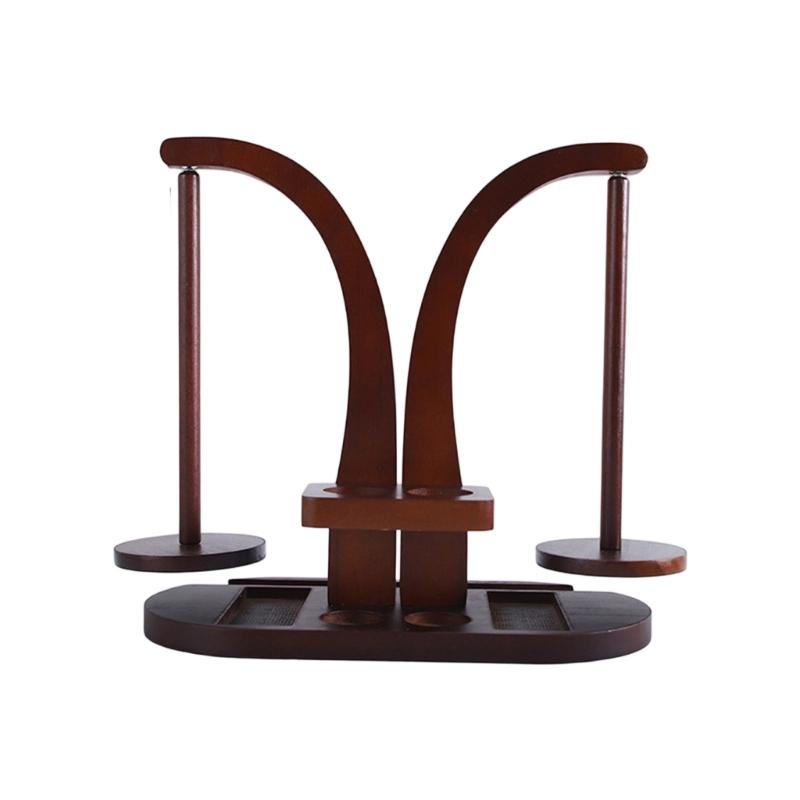 Multifunctionele Roterende Garenspoel Organizer Stand Magnetische Houten Garenhouder voor Naaien Haak Breien Project
