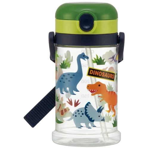 skater baby straw mug folding handle & shoulder type 2way type 370ml dinosaur dinosaur recommended for ages 1 and up kshw2n-a